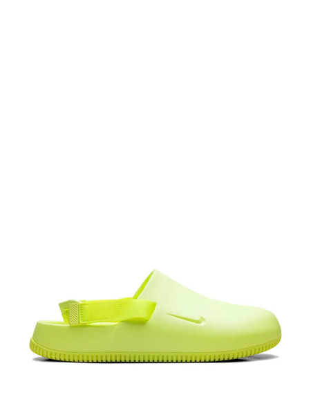  Nike Calm Strap Logo Mules - Yellow 