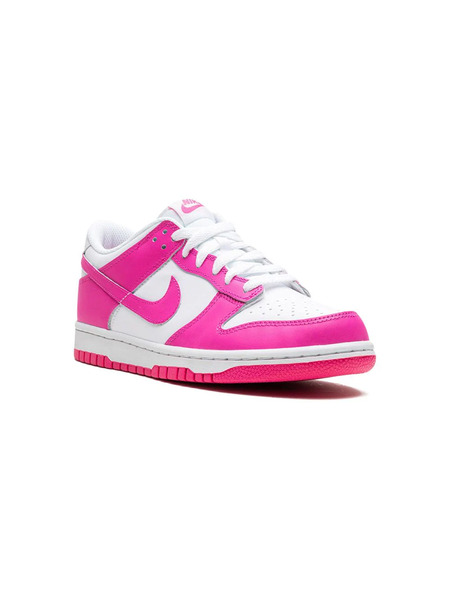  Nike Kids Dunk Low laser Fuchsia Sneakers - White 