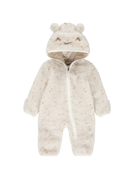  Nike Kids Logo-embroidered Hooded Romper - Neutrals 