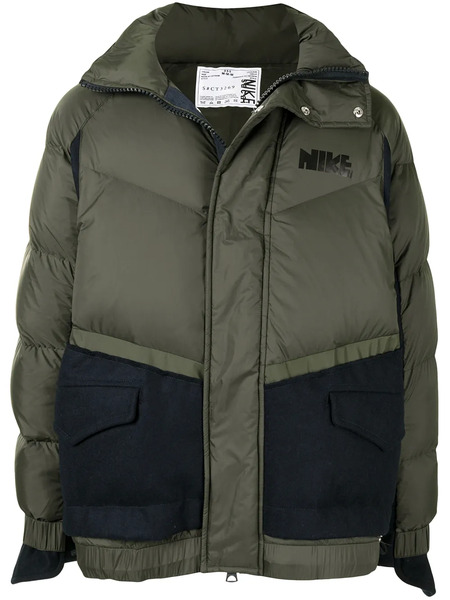  Nike Panelled brown Puffer Jacket 