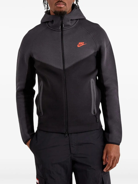  Nike Tech Fleece Windrunner black/dark Smoke Grey/light Crimson Jacket 