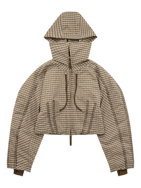  Nike X Knwls Check-pattern Jacket - Neutrals 
