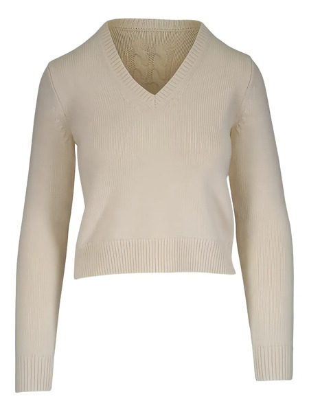  Nili Lotan Everstyn V-neck Sweater - Neutrals 