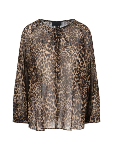  Nili Lotan Leopard-print Blouse - Neutrals 