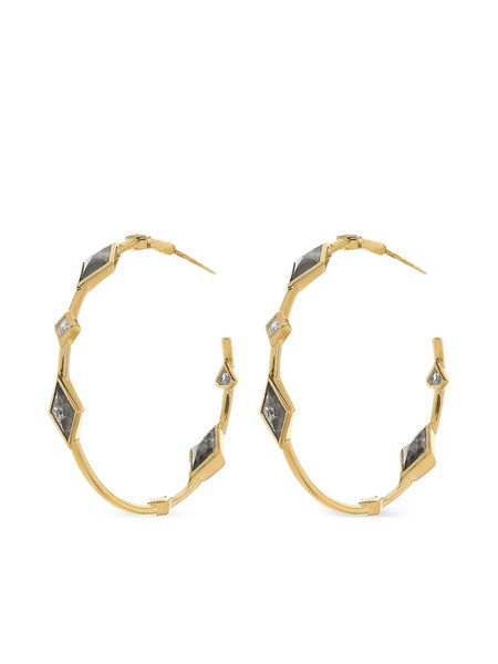  Nimo With Love Gold Diamond Hoop Earrings 