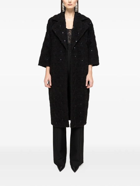  Nissa Bead-embellished Coat - Black 