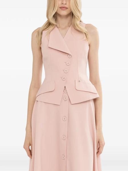  Nissa Button Tailored Vest - Pink 