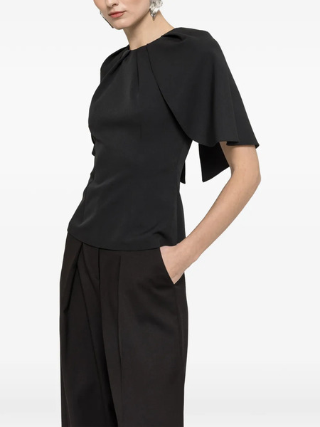  Nissa Cape Design Blouse - Black 