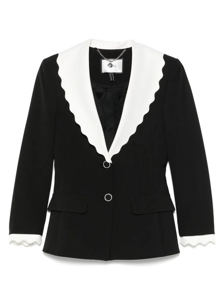  Nissa Contrasting-trim Blazer - Black 
