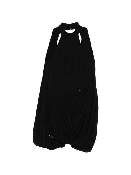  Nissa Draped Mini Dress - Black 