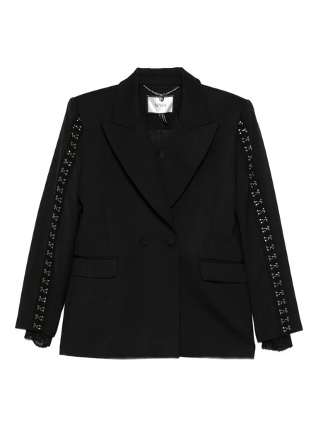  Nissa Embellished Double-breasted Jacket - Black 