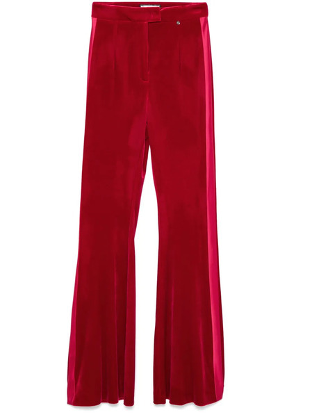  Nissa Flared Velvet Trousers - Pink 