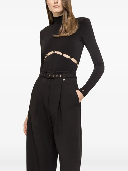  Nissa High-neck Ring Bodysuit - Black 