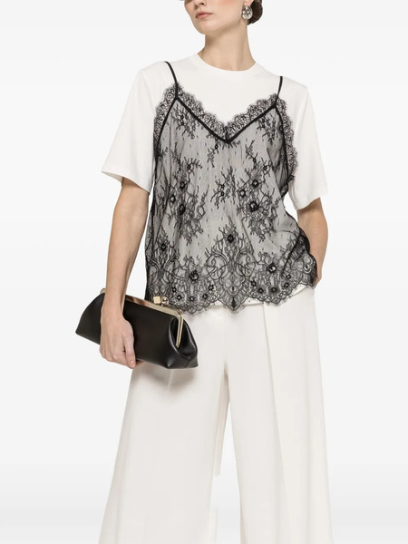  Nissa Lace-panel T-shirt - White 