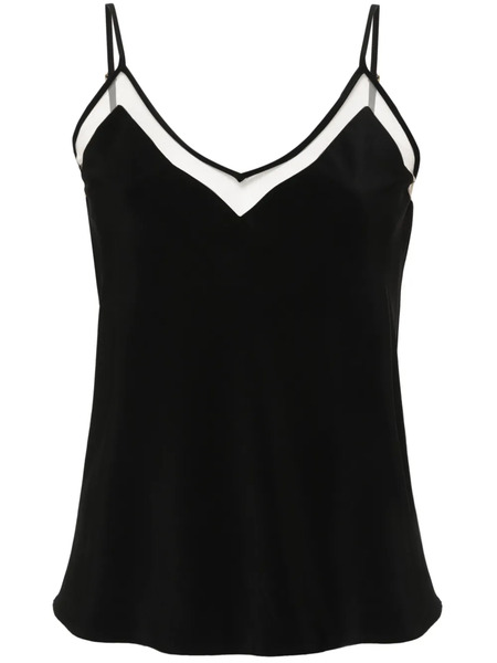  Nissa Mesh-panel Tank Top - Black 