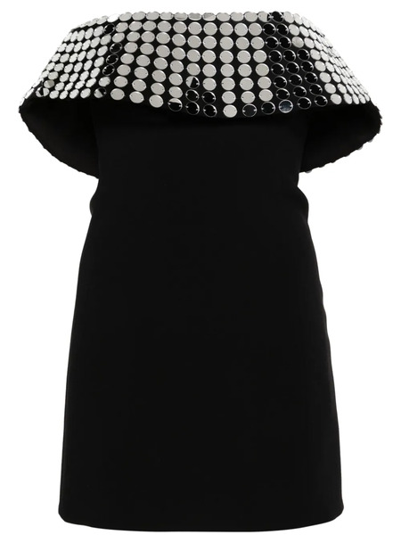  Nissa Mirror-embellished Bodycon Minidress - Black 