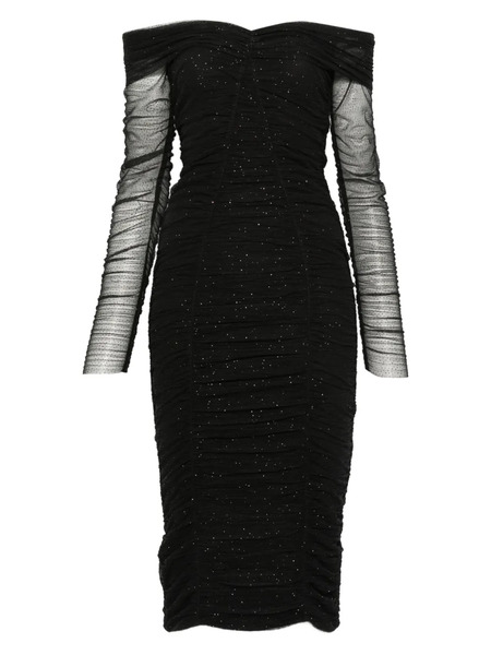  Nissa Off-shoulder Sequin-embellished Mini Dress - Black 