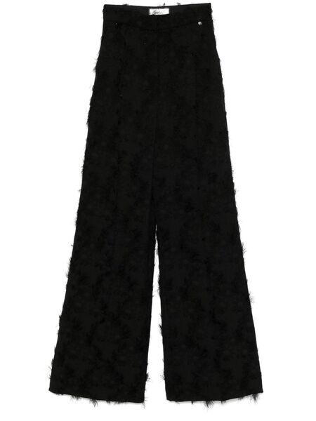  Nissa Patterned-jacquard Trousers - Black 