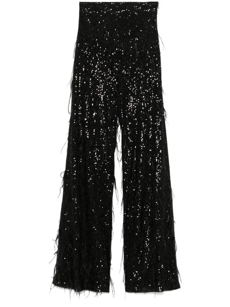  Nissa Sequin-embellished Trousers - Black 
