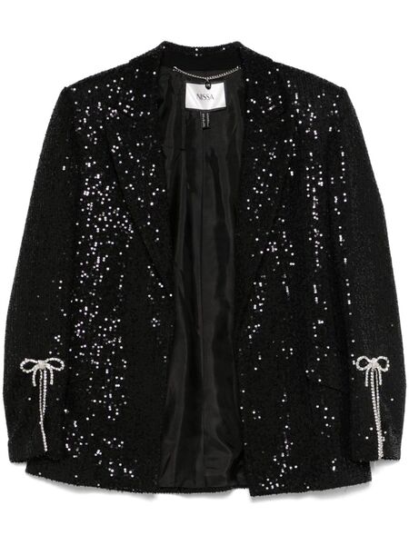  Nissa Sequined Blazer - Black 