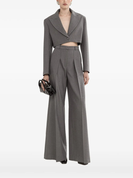  Nissa Sequined Cropped Blazer - Grey 
