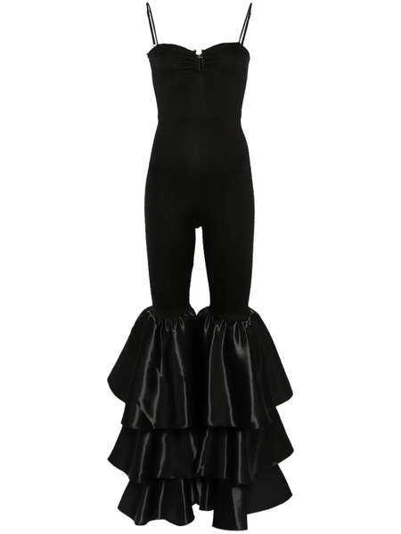  Nissa Sleeveless Ruffled Jumpsuit - Black 