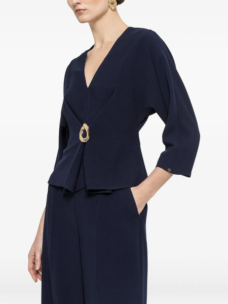  Nissa V-neck Blouse - Blue 