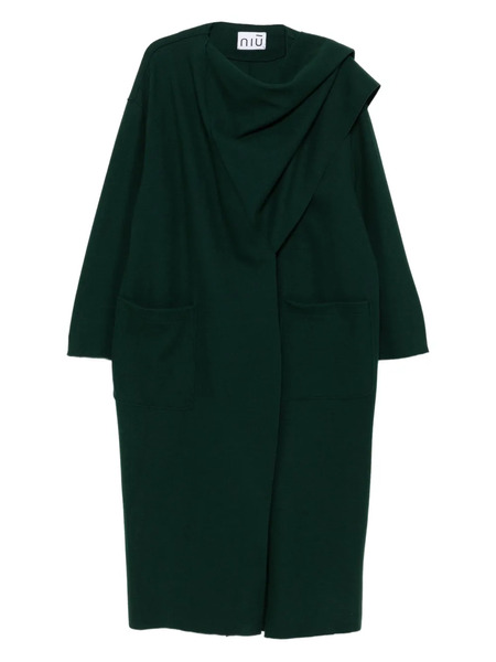  Niu Draped Coat - Green 