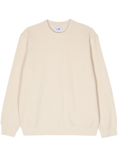  Nn07 Danny Ribbed Jumper - Neutrals 