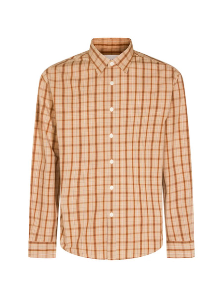  Nn07 Deon Checked-pattern Shirt - Neutrals 
