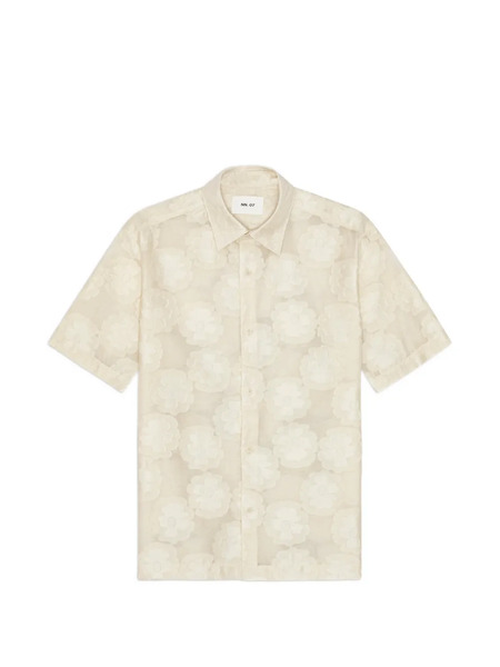  Nn07 Floral-pattern Short-sleeve Shirt - Neutrals 