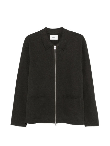  Nn07 Jonas 6398 Zipped Cardigan - Green 