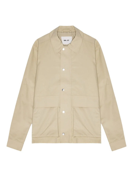  Nn07 Paulo Press-stud Overshirt - Neutrals 