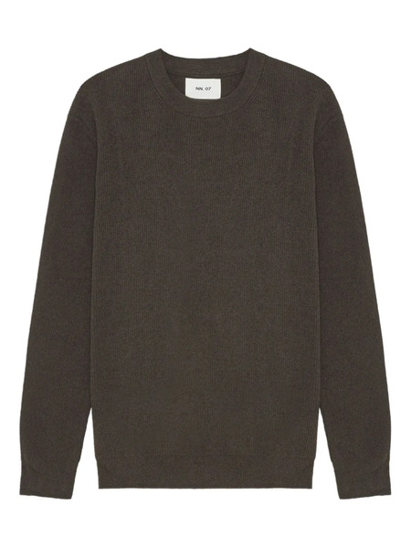  Nn07 Ribbed Crew-neck Sweater - Brown 