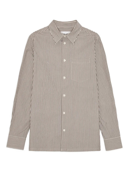  Nn07 Striped Long-sleeve Shirt - Brown 
