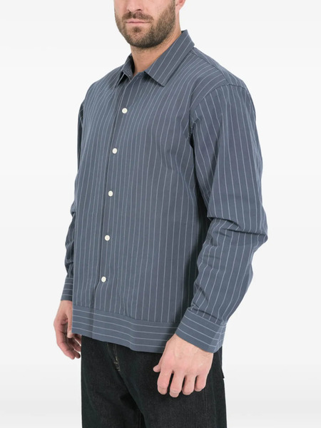  Nn07 Striped-pattern Shirt - Blue 
