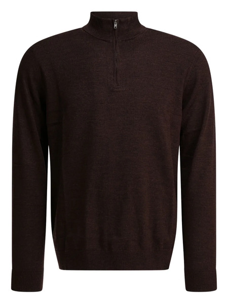  Nn07 Zip-neck Sweater - Brown 