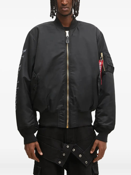  No Problemo Reversible Bomber Jacket - Black 