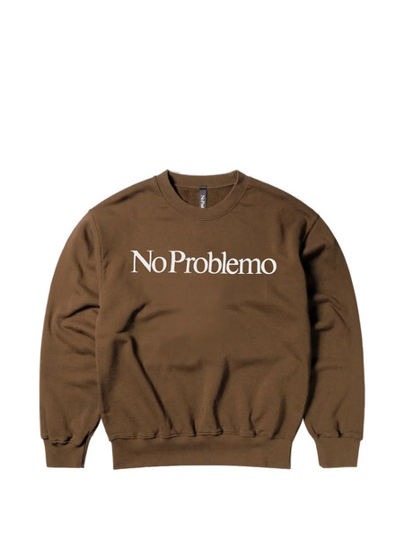  No Problemo Ribbed Crew-neck Sweater - Brown 