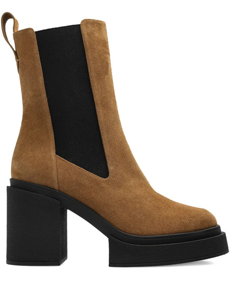  Nodaleto 100mm Suede Chelsea Boots - Brown 