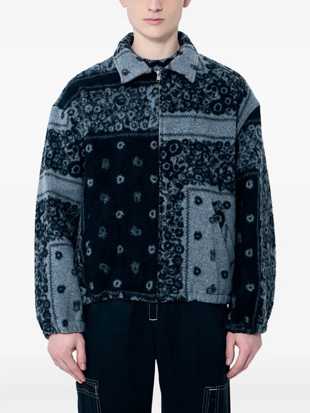  Nòmarythm Textile Bandana Fleece Jacket - Blue 