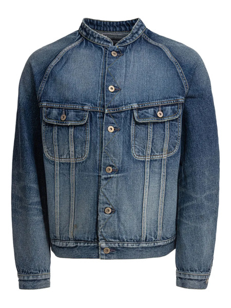  Nonnative Mandarin-collar Denim Jacket - Blue 