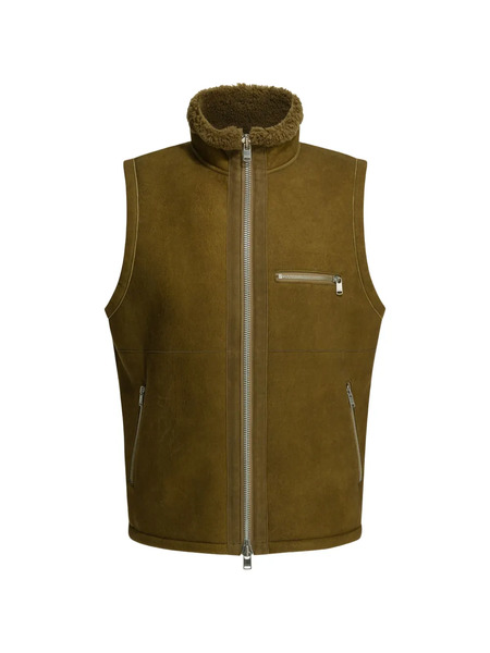  Nonnative Zip Collar Gilet - Brown 