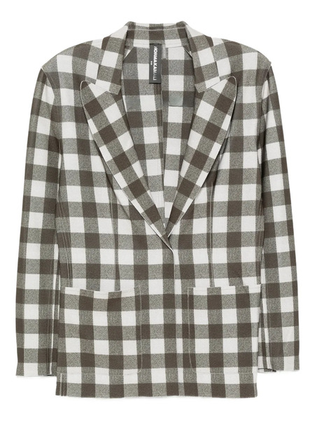  Norma Kamali Checked Single-breasted Blazer - Green 