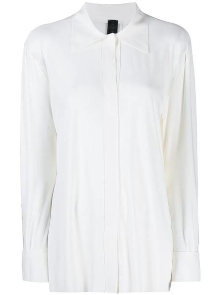 Norma Kamali Concealed Button Shirt - White 
