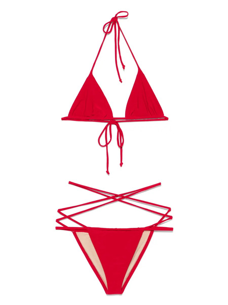  Norma Kamali Criss-cross Bikini - Red 