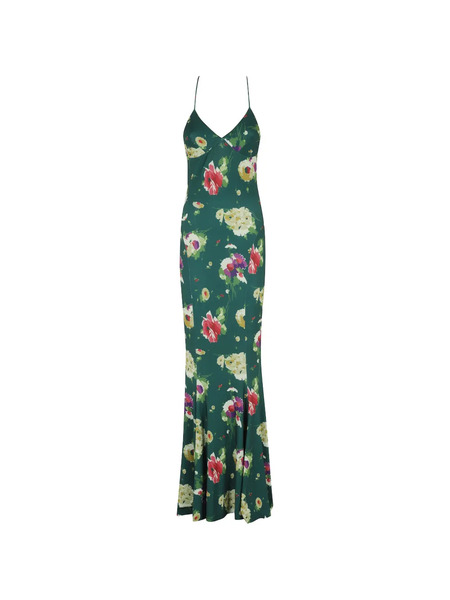 Norma Kamali Floral-pattern Maxi Dress - Green 