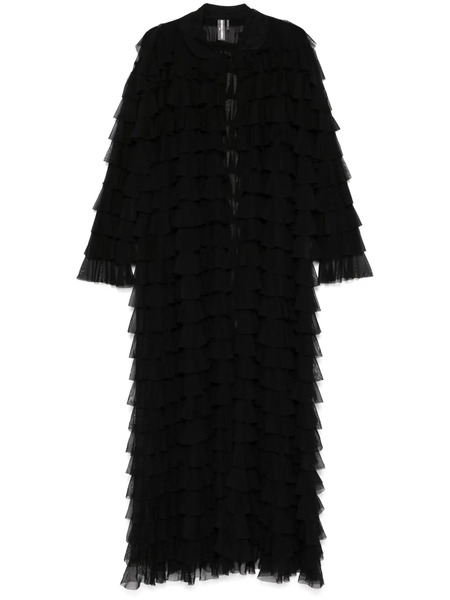  Norma Kamali Ruffled Coat - Black 
