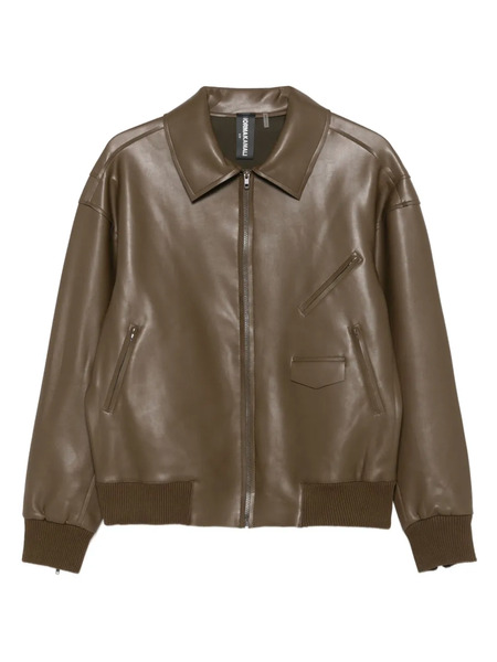  Norma Kamali Zip-front Bomber Jacket - Brown 
