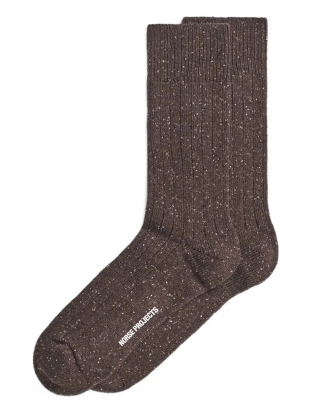  Norse Projects Bjarki Speckled Socks - Brown 